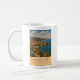 Caneca De Café Collioure, France – Vintage Travel Mug