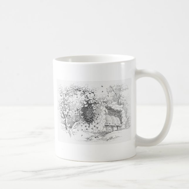 Caneca De Café Colmeias de Abelhas Vintage (Direita)