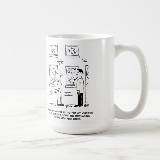 Caneca De Café Colocando o Windows no. Um mal-entendido. (Direita)