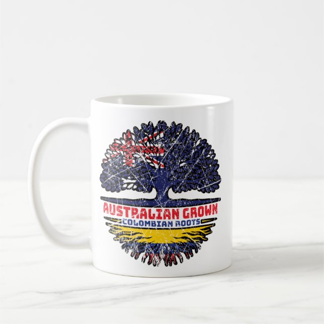 Caneca De Café Colômbia - Austrália - Raízes de Árvore Colombiana (Esquerda)