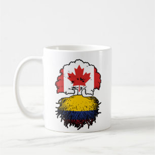 Caneca De Café Colômbia - Canadá, Colômbia - Bandeira das Raízes 