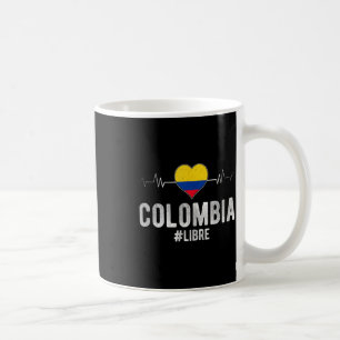 Caneca De Café Colômbia #livre Colômbia Bandeira Livre Camisa Pat