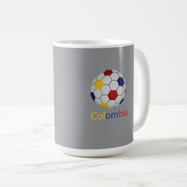 Caneca De Café Colômbia Soccer Mug (Frente Esquerda)