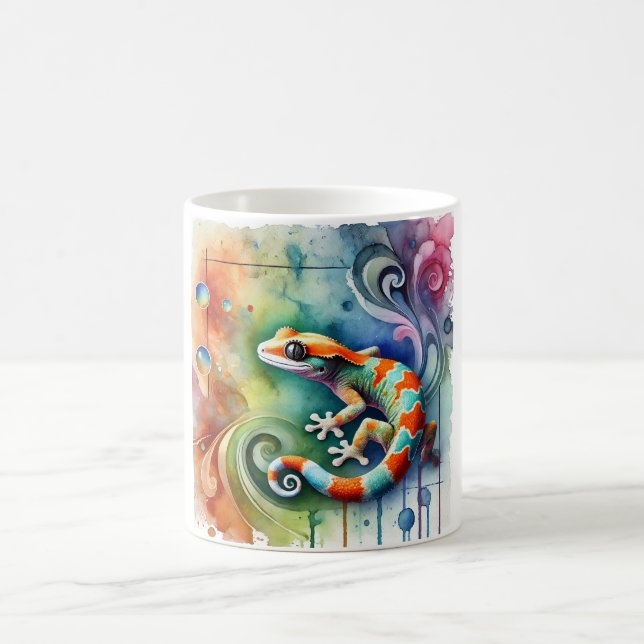 Caneca De Café Colombian leaftoed gecko 210724AREF126 - Watercolo (Centro)