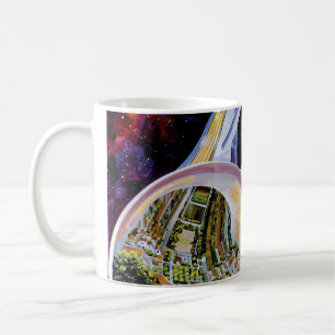 Caneca De Café Colônia de Habitat da Estação Espacial Torus Conce