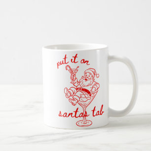 Caneca De Café Coloque Na Conta Do Papai Noel Funny Natal Cauda D