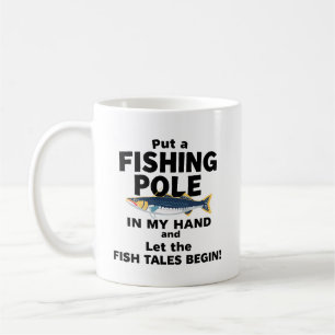 Caneca De Café Coloque uma vara de pesca na minha mão