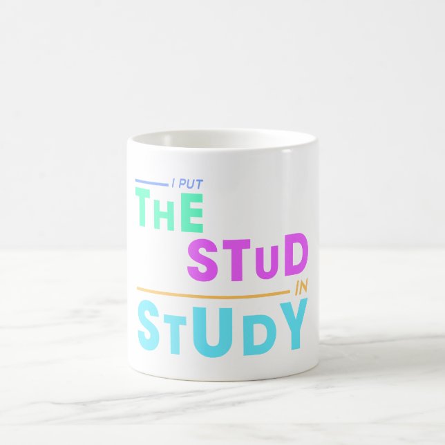 Caneca De Café Coloquei o Estudo - Design de Estudante Engraçado (Centro)