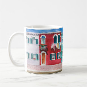 Caneca De Café Coloração aquosa desenhada à mão Itália paisa