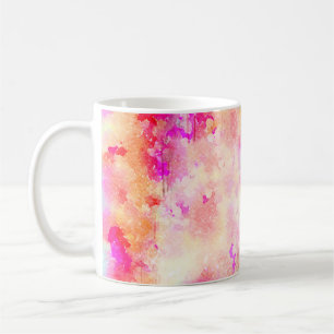 Caneca De Café Coloração d'água abstrato de arte em segundo pl