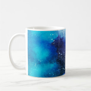 Caneca De Café Coloração d'água abstrato de arte em segundo pl