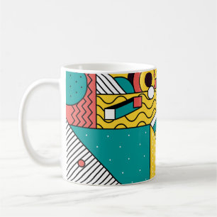 Caneca De Café Coloração geométrica: padrão abstrato.