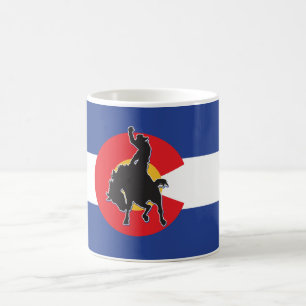 Caneca De Café Colorado Flag Cowboy