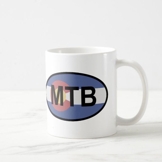 Caneca De Café Colorado Flag Mountain Bike (Direita)