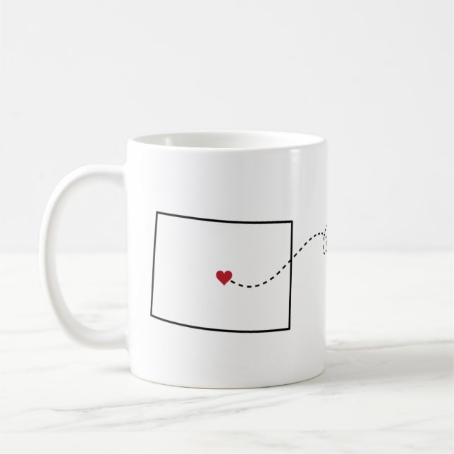 Caneca De Café Colorado para Minnesota - Heart2Heart (Esquerda)