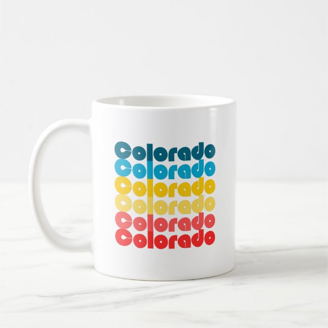 Caneca De Café Colorado Retro (Esquerda)