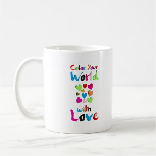 Caneca De Café Colore seu mundo com amor!