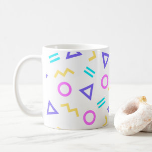 Caneca De Café Colored Funky Geometric Shapes Pattern