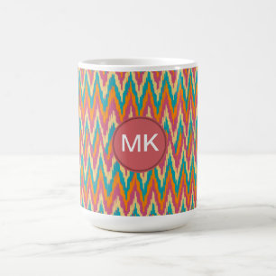 Caneca De Café Colores de Especiarias de Design do iKat Zigzag