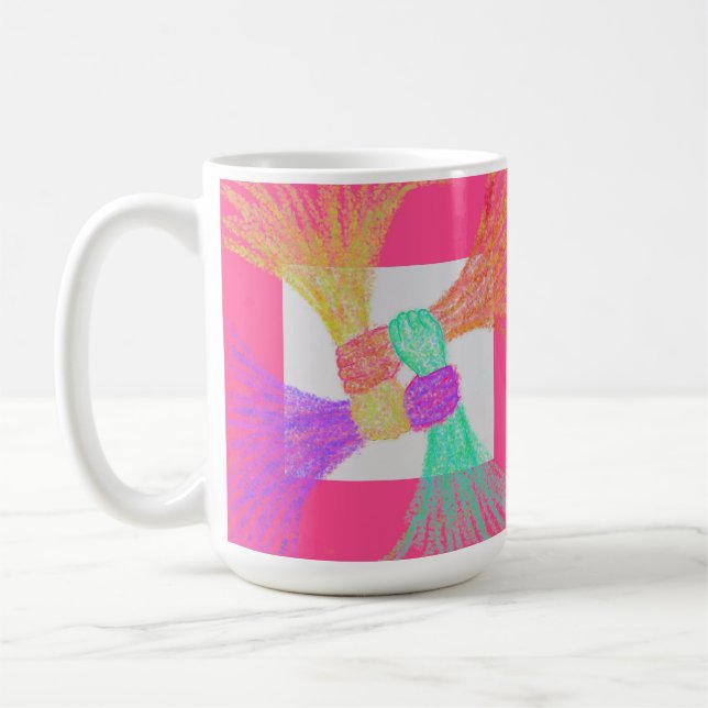 Caneca De Café Colorful Abstract Coffee Mug (Esquerda)