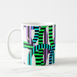 Caneca De Café Colorful Bauhaus Geometric Pattern