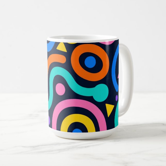 Caneca De Café Colorful Flow World Mug (Frente Esquerda)