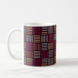 Caneca De Café Colorful Lines Squared
