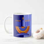 Caneca De Café Colorful Menorah Hanukkah Gift<br><div class="desc">Happy Hanukkah. Colorful Menorah design Hanukkah Gift Mugs. Matching cards and gifts available in the Jewish Holidays / Hanukkah Category of our store.</div>