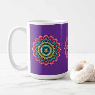 Caneca De Café Colorful Rainbow Mandala Mug