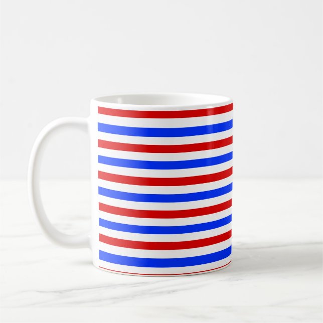 Caneca De Café Colorful Stripe Pattern (Esquerda)