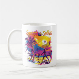 Caneca De Café Colorful Team Design with Graphic and Text