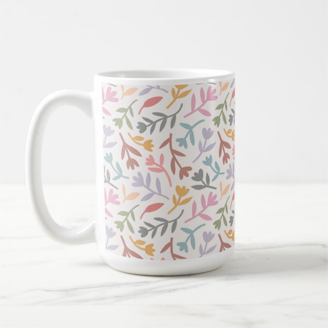 Caneca De Café Colorida Boho Floral (Esquerda)