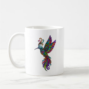 Caneca de Café Colorida do Beija-flor Boêmio