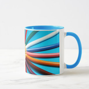Caneca de café colorida do impressão do pastel d