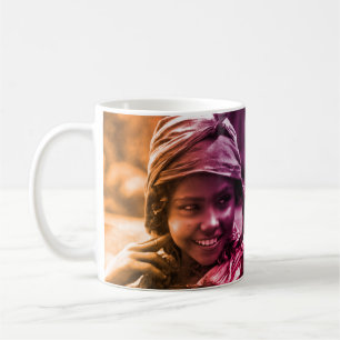 Caneca De Café Colorida Magrebe Tunisina Djerba mulher Café