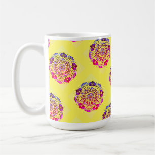 Caneca De Café Colorida Mandala Impressão Mug