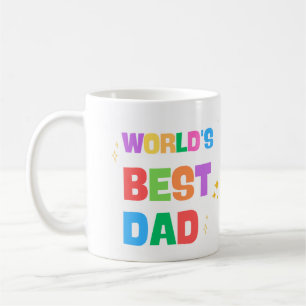 Caneca de Café Colorida 'Melhor Pai do Mundo'