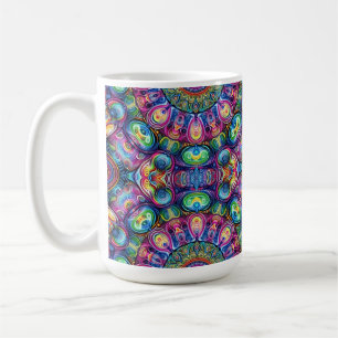 Caneca De Café Colorida Neon Design