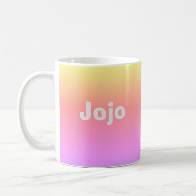 Caneca De Café Colorida Ombre 4Jojo (Esquerda)