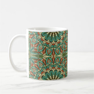 Caneca De Café Colorida origem étnica com padrão. Árabe vi
