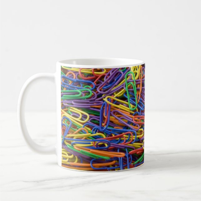 Caneca De Café Colorida Paperclips (Esquerda)
