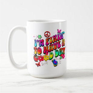 Caneca De Café Colorida Positiva Vibes Motivacional para Ela