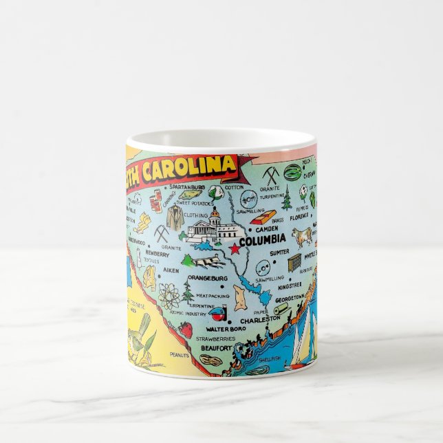 Caneca De Café Colorida South Carolina Mug (Centro)