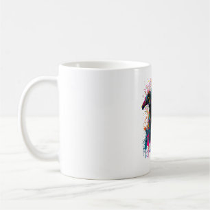 Caneca De Café Colorida Splash Greyhound Portrait Puppy Proprietá