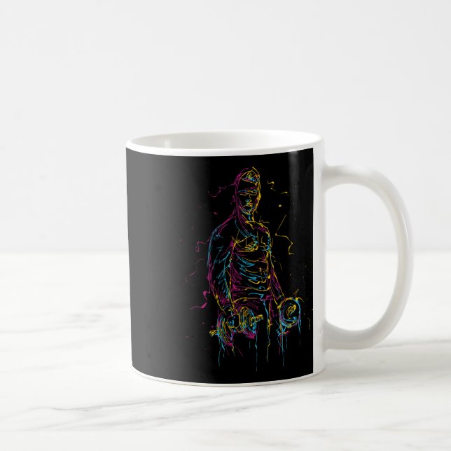 Caneca De Café Colorida Strongman Bodybuilding Gym Welevaging (Direita)