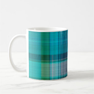 Caneca De Café Colorida textura de xadrez masculina perfeita no i