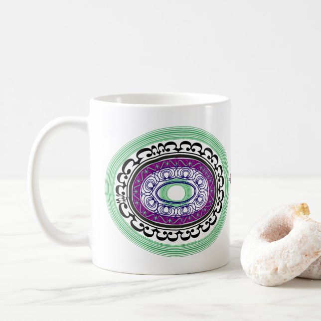 Caneca De Café Colorido (Com Donut)