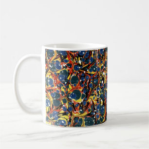 Caneca De Café Colorido Cobrir de papel marmoreado vitoriano