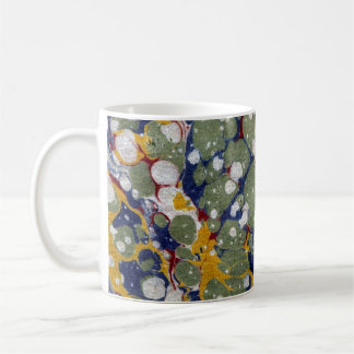 Caneca De Café Colorido Cobrir de papel marmoreado vitoriano