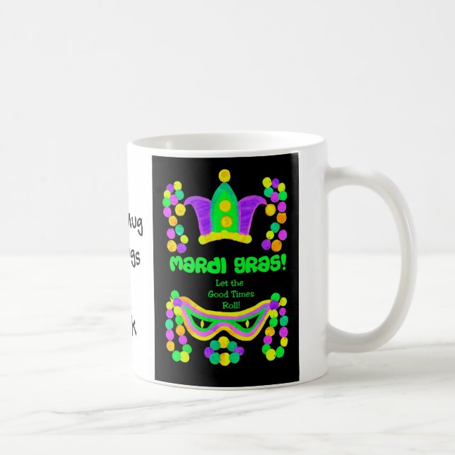 Caneca De Café Colorido Mardi Gras Coffee Mug para Personalizar (Direita)